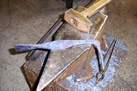 Cicogna in ferro battuto foto 2