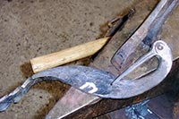 Cicogna in ferro battuto foto 4