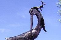 Cicogna in ferro battuto foto 5