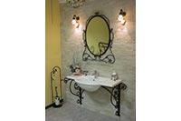 Arredamento per bagno in ferro battuto